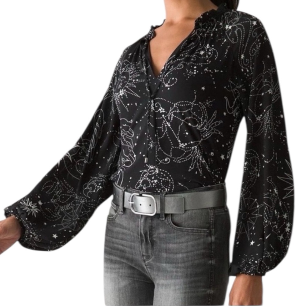 WHBM Constellation Space Blouse XS - Picture 2 of 9